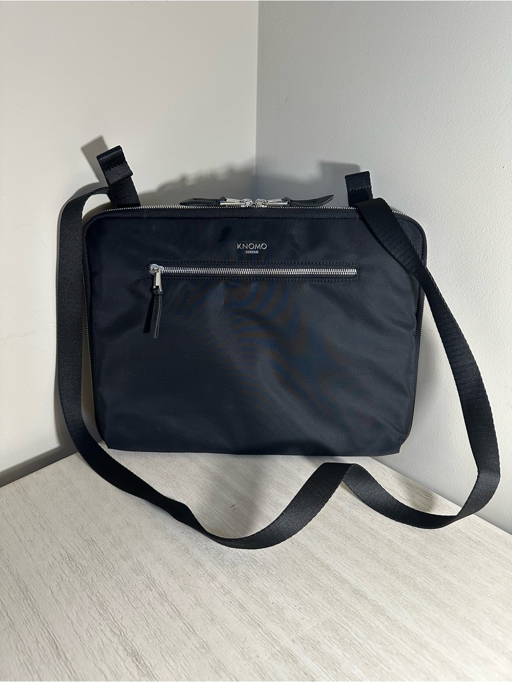 Knomo Slim Black Laptop and Document Bag